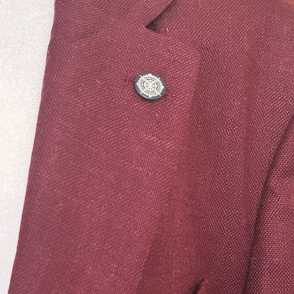 Nautica Men’s Burgundy Modern Fit Wool Sports Coat Blazer - Picture 11 of 11